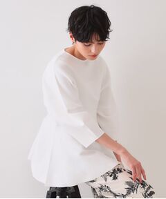 OPAQUE.CLIP / オペーク ドット クリップ ニット・セーター | ランタンスリーブペプラムデザインニット【洗濯機洗い可/抗ピル】