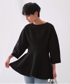 OPAQUE.CLIP / オペーク ドット クリップ ニット・セーター | ランタンスリーブペプラムデザインニット【洗濯機洗い可/抗ピル】