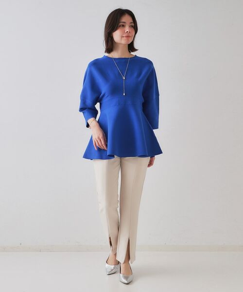 OPAQUE.CLIP / オペーク ドット クリップ ニット・セーター | ランタンスリーブペプラムデザインニット【洗濯機洗い可/抗ピル】 | 詳細10