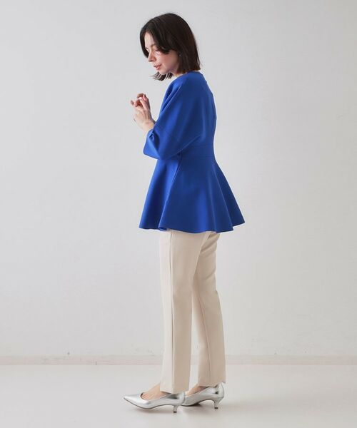 OPAQUE.CLIP / オペーク ドット クリップ ニット・セーター | ランタンスリーブペプラムデザインニット【洗濯機洗い可/抗ピル】 | 詳細11