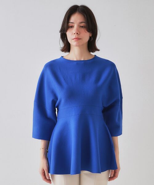 OPAQUE.CLIP / オペーク ドット クリップ ニット・セーター | ランタンスリーブペプラムデザインニット【洗濯機洗い可/抗ピル】 | 詳細13