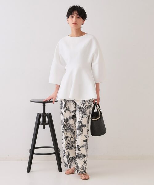 OPAQUE.CLIP / オペーク ドット クリップ ニット・セーター | ランタンスリーブペプラムデザインニット【洗濯機洗い可/抗ピル】 | 詳細2