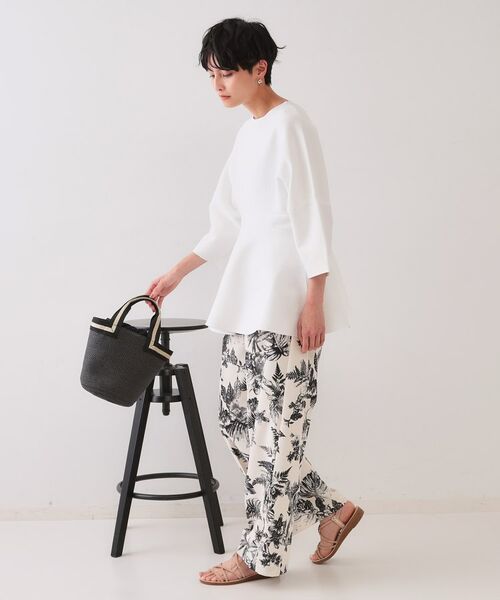 OPAQUE.CLIP / オペーク ドット クリップ ニット・セーター | ランタンスリーブペプラムデザインニット【洗濯機洗い可/抗ピル】 | 詳細3