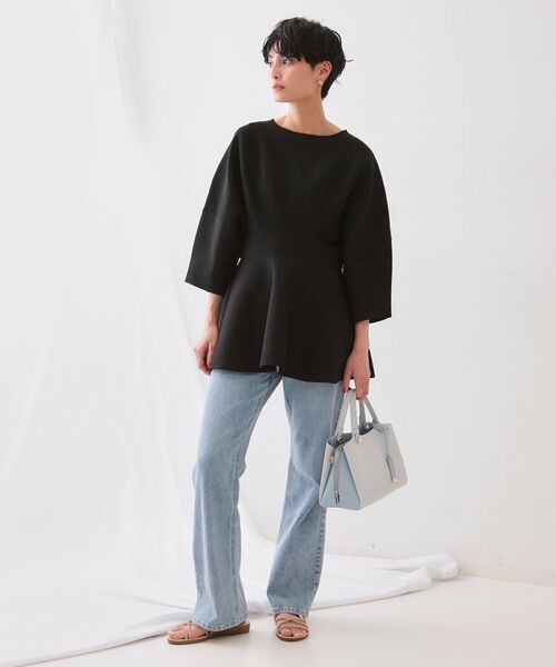 OPAQUE.CLIP / オペーク ドット クリップ ニット・セーター | ランタンスリーブペプラムデザインニット【洗濯機洗い可/抗ピル】 | 詳細6