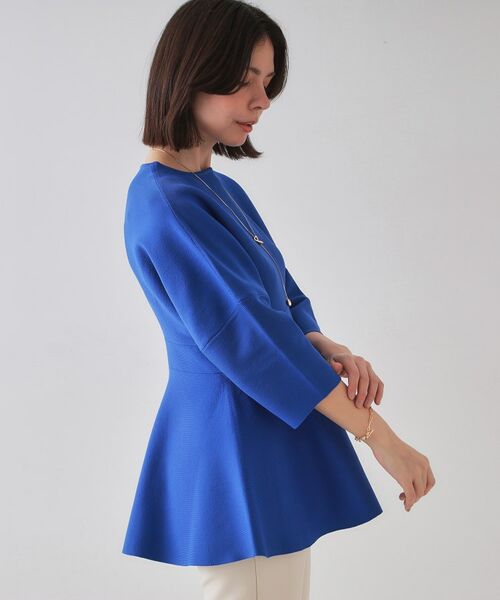 OPAQUE.CLIP / オペーク ドット クリップ ニット・セーター | ランタンスリーブペプラムデザインニット【洗濯機洗い可/抗ピル】 | 詳細9