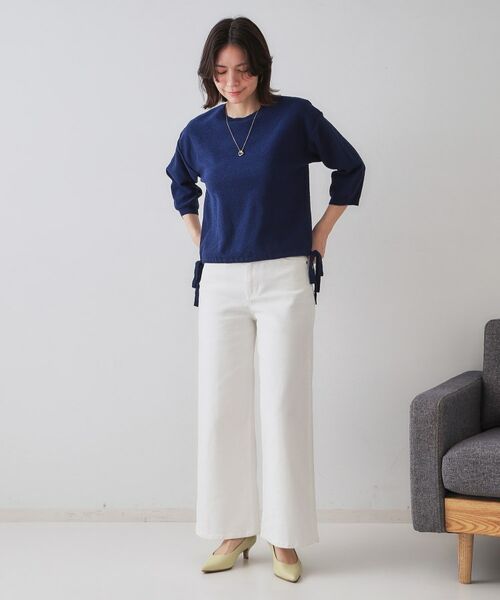 OPAQUE.CLIP / オペーク ドット クリップ ニット・セーター | サイドリボンニット【洗濯機洗い可】 | 詳細6