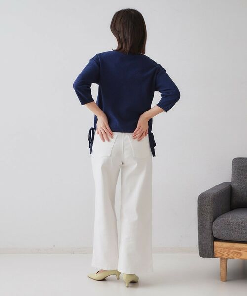 OPAQUE.CLIP / オペーク ドット クリップ ニット・セーター | サイドリボンニット【洗濯機洗い可】 | 詳細7