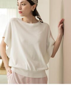 OPAQUE.CLIP / オペーク ドット クリップ ニット・セーター | フリルスリーブニット【UVケア/接触冷感/洗濯機洗い可/抗ピル】