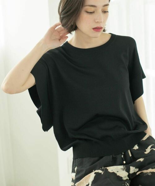 OPAQUE.CLIP / オペーク ドット クリップ ニット・セーター | フリルスリーブニット【UVケア/接触冷感/洗濯機洗い可/抗ピル】 | 詳細14