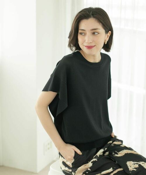 OPAQUE.CLIP / オペーク ドット クリップ ニット・セーター | フリルスリーブニット【UVケア/接触冷感/洗濯機洗い可/抗ピル】 | 詳細15