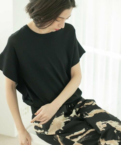 OPAQUE.CLIP / オペーク ドット クリップ ニット・セーター | フリルスリーブニット【UVケア/接触冷感/洗濯機洗い可/抗ピル】 | 詳細16