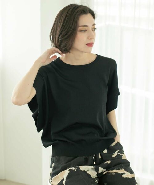 OPAQUE.CLIP / オペーク ドット クリップ ニット・セーター | フリルスリーブニット【UVケア/接触冷感/洗濯機洗い可/抗ピル】 | 詳細17