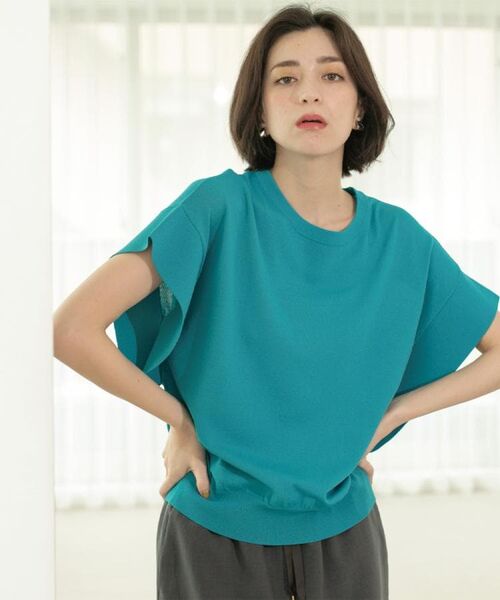 OPAQUE.CLIP / オペーク ドット クリップ ニット・セーター | フリルスリーブニット【UVケア/接触冷感/洗濯機洗い可/抗ピル】 | 詳細21