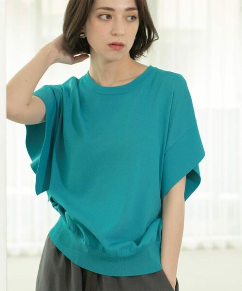 OPAQUE.CLIP / オペーク ドット クリップ ニット・セーター | フリルスリーブニット【UVケア/接触冷感/洗濯機洗い可/抗ピル】 | 詳細22