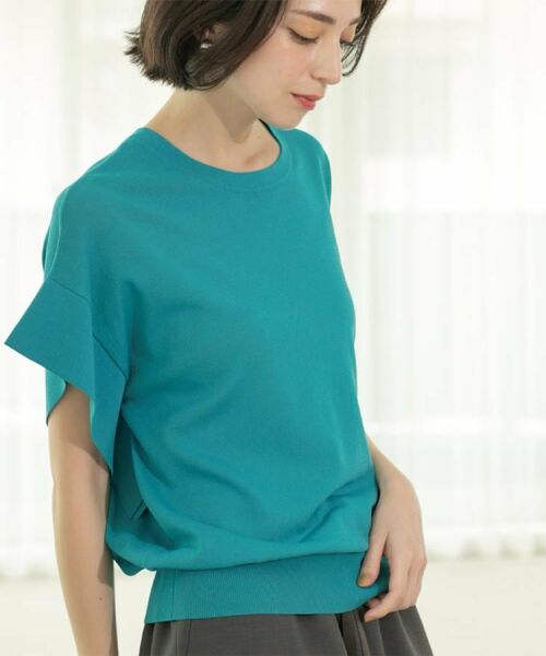 OPAQUE.CLIP / オペーク ドット クリップ ニット・セーター | フリルスリーブニット【UVケア/接触冷感/洗濯機洗い可/抗ピル】 | 詳細23