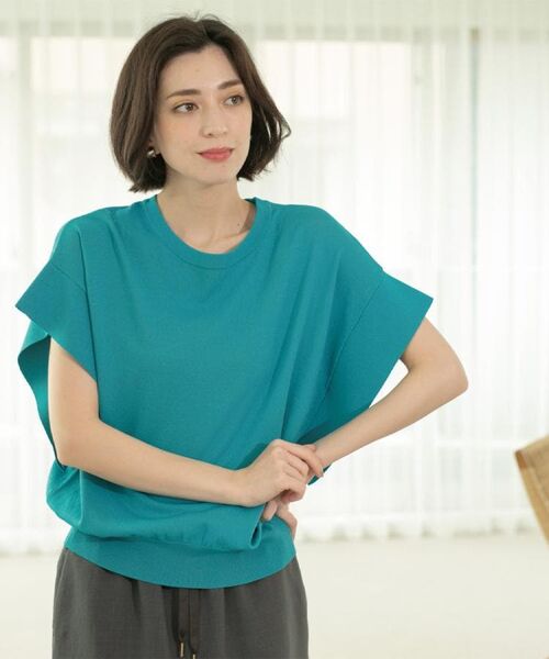 OPAQUE.CLIP / オペーク ドット クリップ ニット・セーター | フリルスリーブニット【UVケア/接触冷感/洗濯機洗い可/抗ピル】 | 詳細24