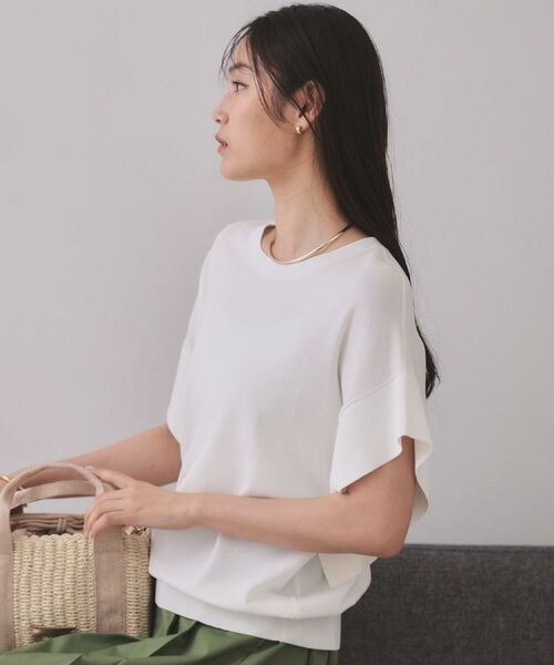 OPAQUE.CLIP / オペーク ドット クリップ ニット・セーター | フリルスリーブニット【UVケア/接触冷感/洗濯機洗い可/抗ピル】 | 詳細25