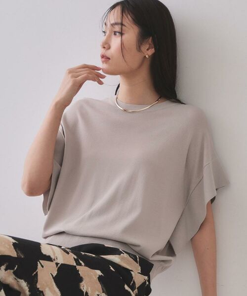 OPAQUE.CLIP / オペーク ドット クリップ ニット・セーター | フリルスリーブニット【UVケア/接触冷感/洗濯機洗い可/抗ピル】 | 詳細30