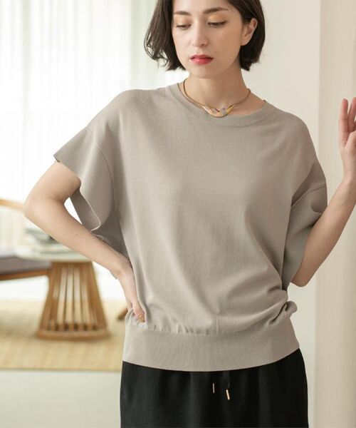 OPAQUE.CLIP / オペーク ドット クリップ ニット・セーター | フリルスリーブニット【UVケア/接触冷感/洗濯機洗い可/抗ピル】 | 詳細7