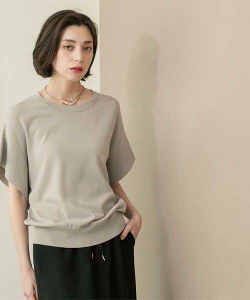 OPAQUE.CLIP / オペーク ドット クリップ ニット・セーター | フリルスリーブニット【UVケア/接触冷感/洗濯機洗い可/抗ピル】 | 詳細8