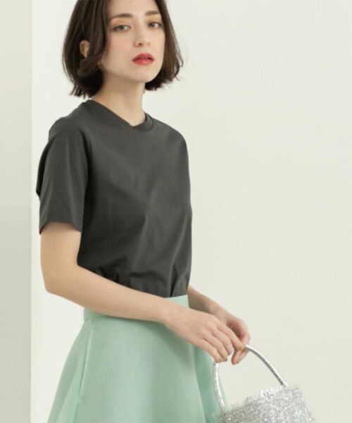 OPAQUE. CLIP/オペーク ドット クリップ 《5color/SS-LLsize》ベーシックTシャツ【接触冷感/洗濯機洗い可】 チャコールグレー(014) 36(S) OPAQUE. CLIP/オペーク ドット クリップ 《5color/SS-LLsize》ベーシックTシャツ【接触冷感/洗濯機洗い可】 チャコールグレー(014) 36(S)