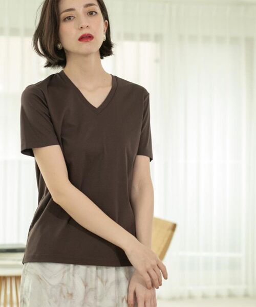 OPAQUE.CLIP / オペーク ドット クリップ Tシャツ | 《5色展開/SS-LLサイズ》VネックベーシックTシャツ【接触冷感/洗濯機洗い可】 | 詳細27