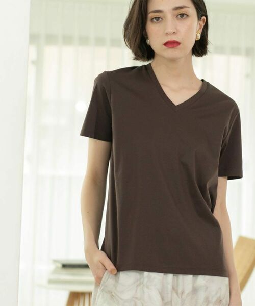 OPAQUE.CLIP / オペーク ドット クリップ Tシャツ | 《5色展開/SS-LLサイズ》VネックベーシックTシャツ【接触冷感/洗濯機洗い可】 | 詳細29