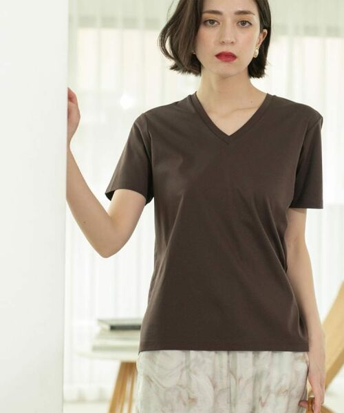 OPAQUE.CLIP / オペーク ドット クリップ Tシャツ | 《5色展開/SS-LLサイズ》VネックベーシックTシャツ【接触冷感/洗濯機洗い可】 | 詳細30