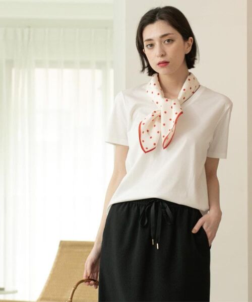 OPAQUE.CLIP / オペーク ドット クリップ Tシャツ | 《5色展開/SS-LLサイズ》VネックベーシックTシャツ【接触冷感/洗濯機洗い可】 | 詳細4