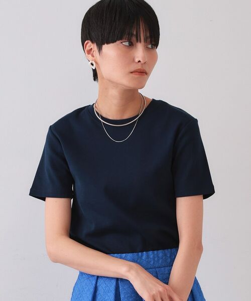 OPAQUE. CLIP/オペーク ドット クリップ フライスベーシックTシャツ【洗濯機洗い可】 ネイビー(094) 40(L) OPAQUE. CLIP/オペーク ドット クリップ フライスベーシックTシャツ【洗濯機洗い可】 ネイビー(094) 40(L)