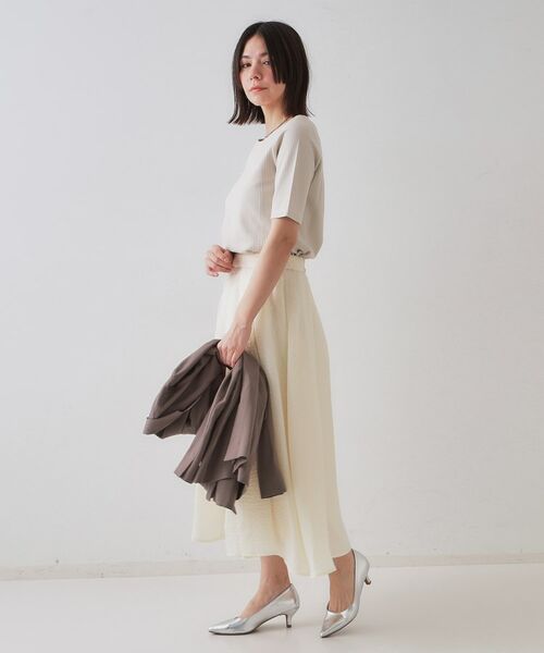 OPAQUE.CLIP / オペーク ドット クリップ カットソー | ボートネックリブカットソー【洗濯機洗い可】 | 詳細10