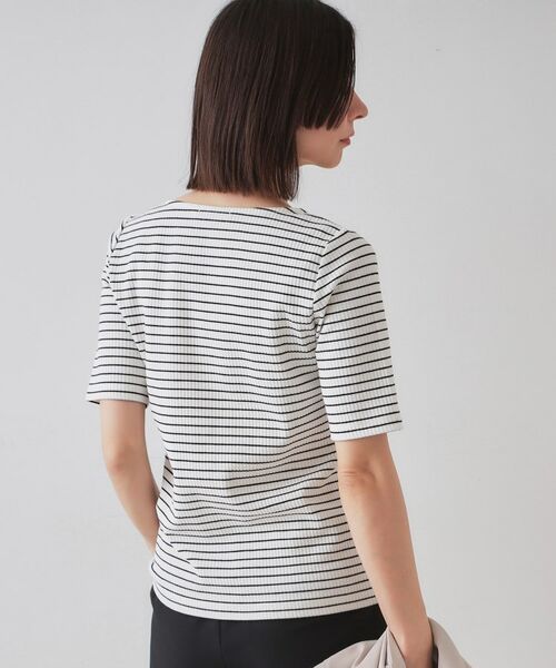 OPAQUE.CLIP / オペーク ドット クリップ カットソー | ボートネックリブカットソー【洗濯機洗い可】 | 詳細13