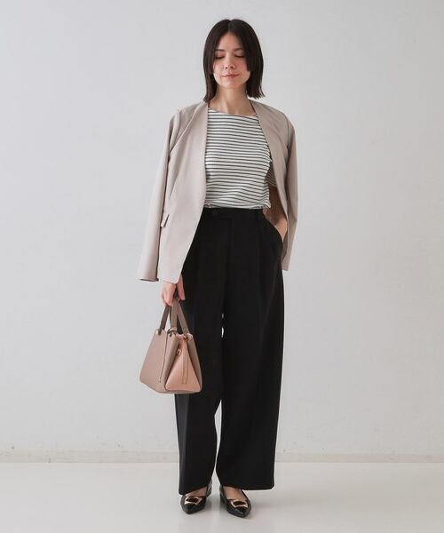 OPAQUE.CLIP / オペーク ドット クリップ カットソー | ボートネックリブカットソー【洗濯機洗い可】 | 詳細14