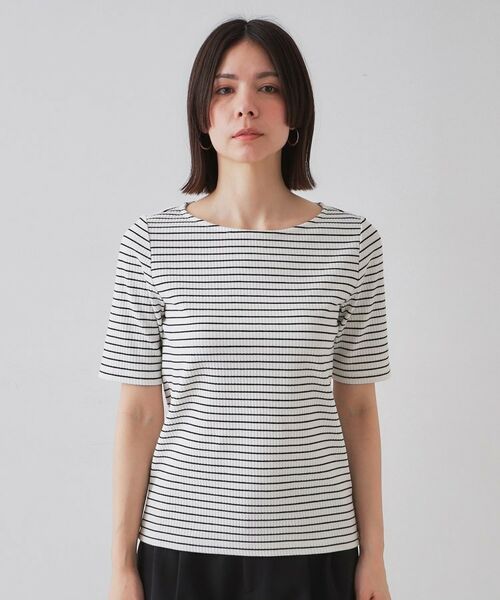 OPAQUE.CLIP / オペーク ドット クリップ カットソー | ボートネックリブカットソー【洗濯機洗い可】 | 詳細17
