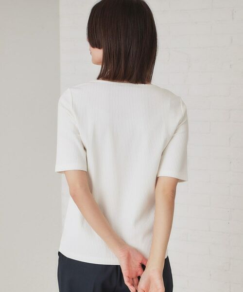 OPAQUE.CLIP / オペーク ドット クリップ カットソー | ボートネックリブカットソー【洗濯機洗い可】 | 詳細5