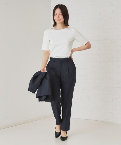 OPAQUE.CLIP / オペーク ドット クリップ カットソー | ボートネックリブカットソー【洗濯機洗い可】 | 詳細6