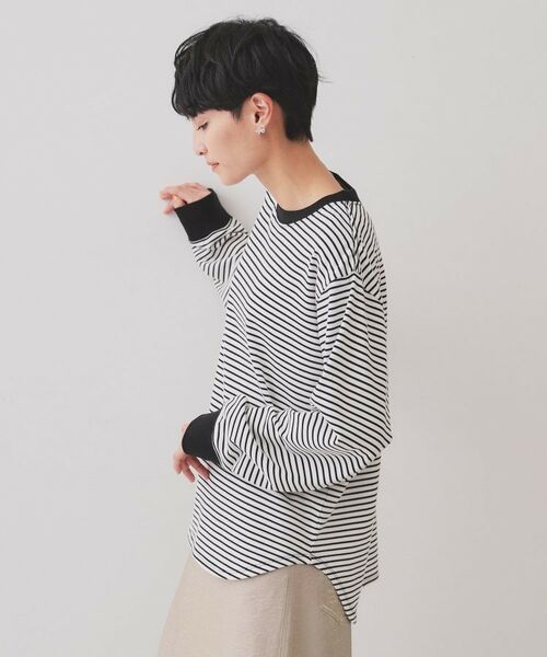 OPAQUE.CLIP / オペーク ドット クリップ カットソー | ボーダールーズフィットカットソー【洗濯機洗い可】 | 詳細10