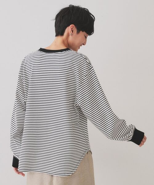 OPAQUE.CLIP / オペーク ドット クリップ カットソー | ボーダールーズフィットカットソー【洗濯機洗い可】 | 詳細11