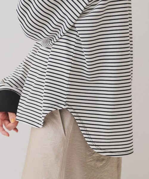 OPAQUE.CLIP / オペーク ドット クリップ カットソー | ボーダールーズフィットカットソー【洗濯機洗い可】 | 詳細15