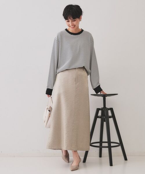 OPAQUE.CLIP / オペーク ドット クリップ カットソー | ボーダールーズフィットカットソー【洗濯機洗い可】 | 詳細2