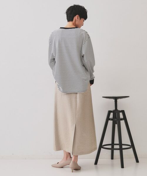 OPAQUE.CLIP / オペーク ドット クリップ カットソー | ボーダールーズフィットカットソー【洗濯機洗い可】 | 詳細3