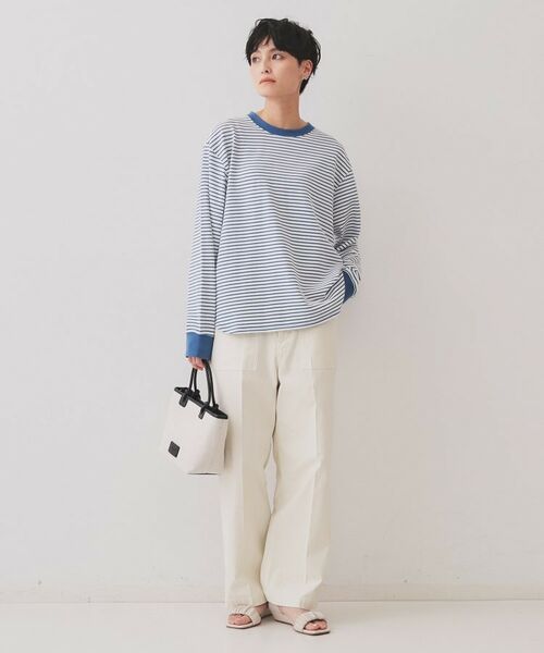 OPAQUE.CLIP / オペーク ドット クリップ カットソー | ボーダールーズフィットカットソー【洗濯機洗い可】 | 詳細6