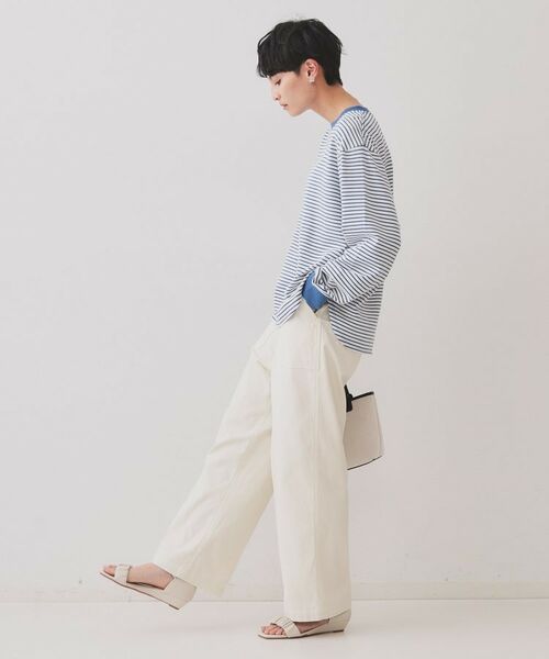 OPAQUE.CLIP / オペーク ドット クリップ カットソー | ボーダールーズフィットカットソー【洗濯機洗い可】 | 詳細7