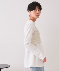 OPAQUE.CLIP / オペーク ドット クリップ その他トップス | 《ツインセット》シャーリングビスチェ×ロングTシャツ【洗濯機洗い可】