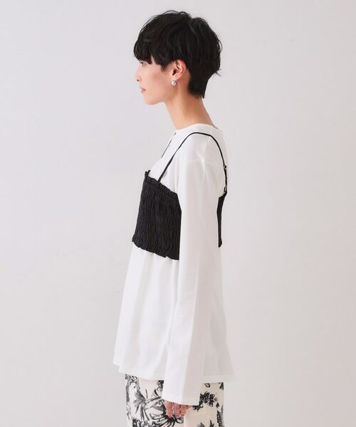 OPAQUE.CLIP / オペーク ドット クリップ その他トップス | 《ツインセット》シャーリングビスチェ×ロングTシャツ【洗濯機洗い可】 | 詳細13