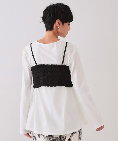 OPAQUE.CLIP / オペーク ドット クリップ その他トップス | 《ツインセット》シャーリングビスチェ×ロングTシャツ【洗濯機洗い可】 | 詳細14