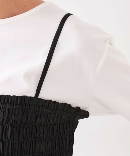 OPAQUE.CLIP / オペーク ドット クリップ その他トップス | 《ツインセット》シャーリングビスチェ×ロングTシャツ【洗濯機洗い可】 | 詳細17