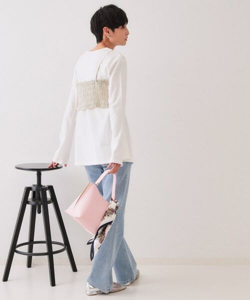 OPAQUE.CLIP / オペーク ドット クリップ その他トップス | 《ツインセット》シャーリングビスチェ×ロングTシャツ【洗濯機洗い可】 | 詳細3