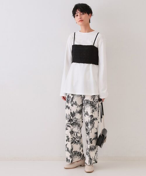 OPAQUE.CLIP / オペーク ドット クリップ その他トップス | 《ツインセット》シャーリングビスチェ×ロングTシャツ【洗濯機洗い可】 | 詳細8