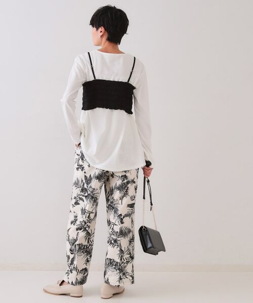 OPAQUE.CLIP / オペーク ドット クリップ その他トップス | 《ツインセット》シャーリングビスチェ×ロングTシャツ【洗濯機洗い可】 | 詳細9